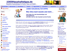 Tablet Screenshot of 1000haushaltstipps.de